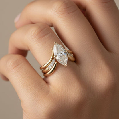 Drop Crown Gold Ring