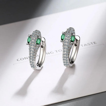 Silver Snake Earrings